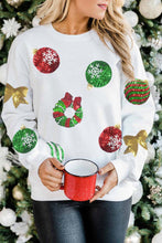 Load image into Gallery viewer, Sequin Patch Christmas Element Sweatshirt
