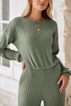 Load image into Gallery viewer, Round Neck Long Sleeve Jumpsuit
