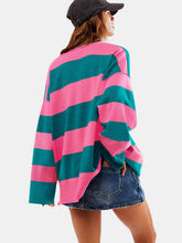 Load image into Gallery viewer, Color Block Half Zip Long Sleeve Sweater
