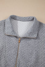 Load image into Gallery viewer, Texture Half Zip Long Sleeve Sweatshirt
