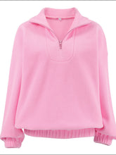 Load image into Gallery viewer, Quarter Zip Long Sleeve Sweatshirt
