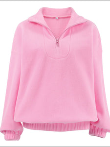 Quarter Zip Long Sleeve Sweatshirt