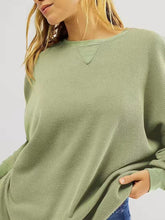 Load image into Gallery viewer, Waffle Knit Round Neck Long Sleeve T-Shirt
