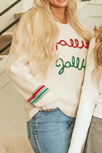 Load image into Gallery viewer, Letter Round Neck Long Sleeve Sweater
