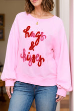 Load image into Gallery viewer, Contrast Letter Round Neck Long Sleeve Sweatshirt
