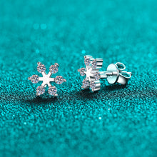 Load image into Gallery viewer, Moissanite 925 Sterling Silver Snowflake Shape Earrings
