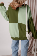 Load image into Gallery viewer, Color Block Half Button Long Sleeve Sweatshirt
