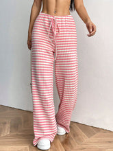 Load image into Gallery viewer, Tied Striped Wide Leg Pants
