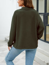Load image into Gallery viewer, Textured Quarter Zip Long Sleeve Sweatshirt
