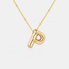 Load image into Gallery viewer, Gold-Plated Bubble Initial Necklace
