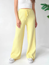 Load image into Gallery viewer, Ribbed Wide Leg Sweater Pants
