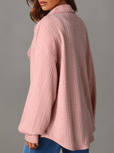 Load image into Gallery viewer, Textured Button Up Long Sleeve Shacket
