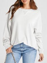 Load image into Gallery viewer, Waffle Knit Round Neck Long Sleeve T-Shirt
