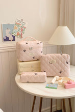 Load image into Gallery viewer, 3 Piece Bow Quilted Cloth Storage Bag Set
