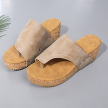 Load image into Gallery viewer, PU Leather Wedge Sandals
