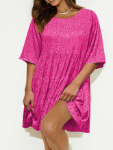 Load image into Gallery viewer, Sequin Round Neck Half Sleeve Mini Dress
