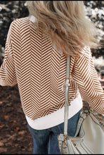 Load image into Gallery viewer, Striped Round Neck Long Sleeve Sweater
