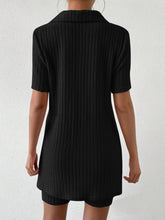 Load image into Gallery viewer, Johnny Collar Short Sleeve Top and Shorts Set
