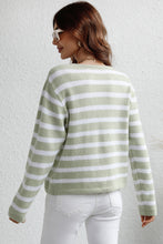 Load image into Gallery viewer, Striped Button Down Long Sleeve Cardigan
