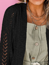 Load image into Gallery viewer, Openwork Open Front Long Sleeve Cardigan
