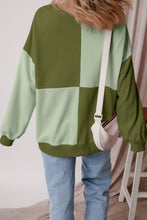 Load image into Gallery viewer, Color Block Half Button Long Sleeve Sweatshirt
