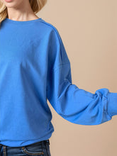 Load image into Gallery viewer, Exposed Seam Round Neck Long Sleeve Sweatshirt
