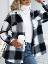 Load image into Gallery viewer, Plaid Button Up Long Sleeve Shacket
