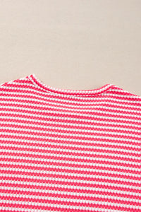 Striped Round Neck Long Sleeve Top