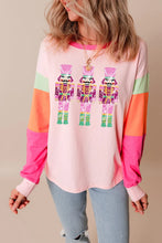 Load image into Gallery viewer, Sequin Nutcracker Round Neck Long Sleeve Top
