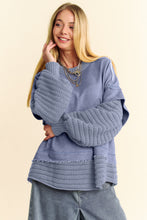 Load image into Gallery viewer, Davi &amp; Dani Faux Layered Round Neck Sweater
