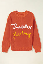 Load image into Gallery viewer, THANKSGIVING Round Neck Long Sleeve Sweater
