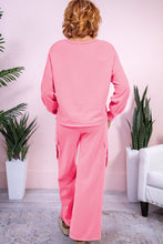 Load image into Gallery viewer, Full Size Round Neck Long Sleeve Top and Drawstring Pants Set
