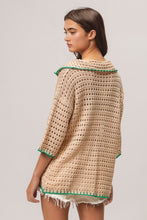 Load image into Gallery viewer, BiBi Edge Stitched Cactus Patch Sweater Cardigan
