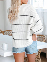 Load image into Gallery viewer, Striped Open Front Long Sleeve Cardigan
