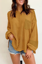 Load image into Gallery viewer, Exposed Seam Round Neck Long Sleeve Sweatshirt
