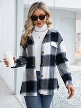 Load image into Gallery viewer, Plaid Button Up Long Sleeve Shacket
