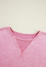 Load image into Gallery viewer, Exposed Seam Round Neck Long Sleeve Sweatshirt
