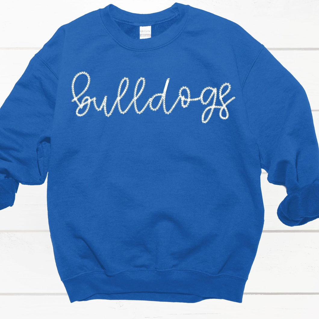 3- Medium Blue
Bulldogs in white.