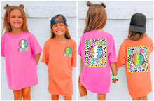 Load image into Gallery viewer, Adult XL Bella pink front and back design basketball Mom t-shirt BELLA

Child L Bella pink front and back design basketball Sister t-shirt BELLA
