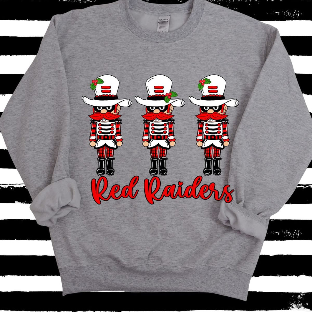 1 large, 1 medium, and 1 small grey sweatshirt