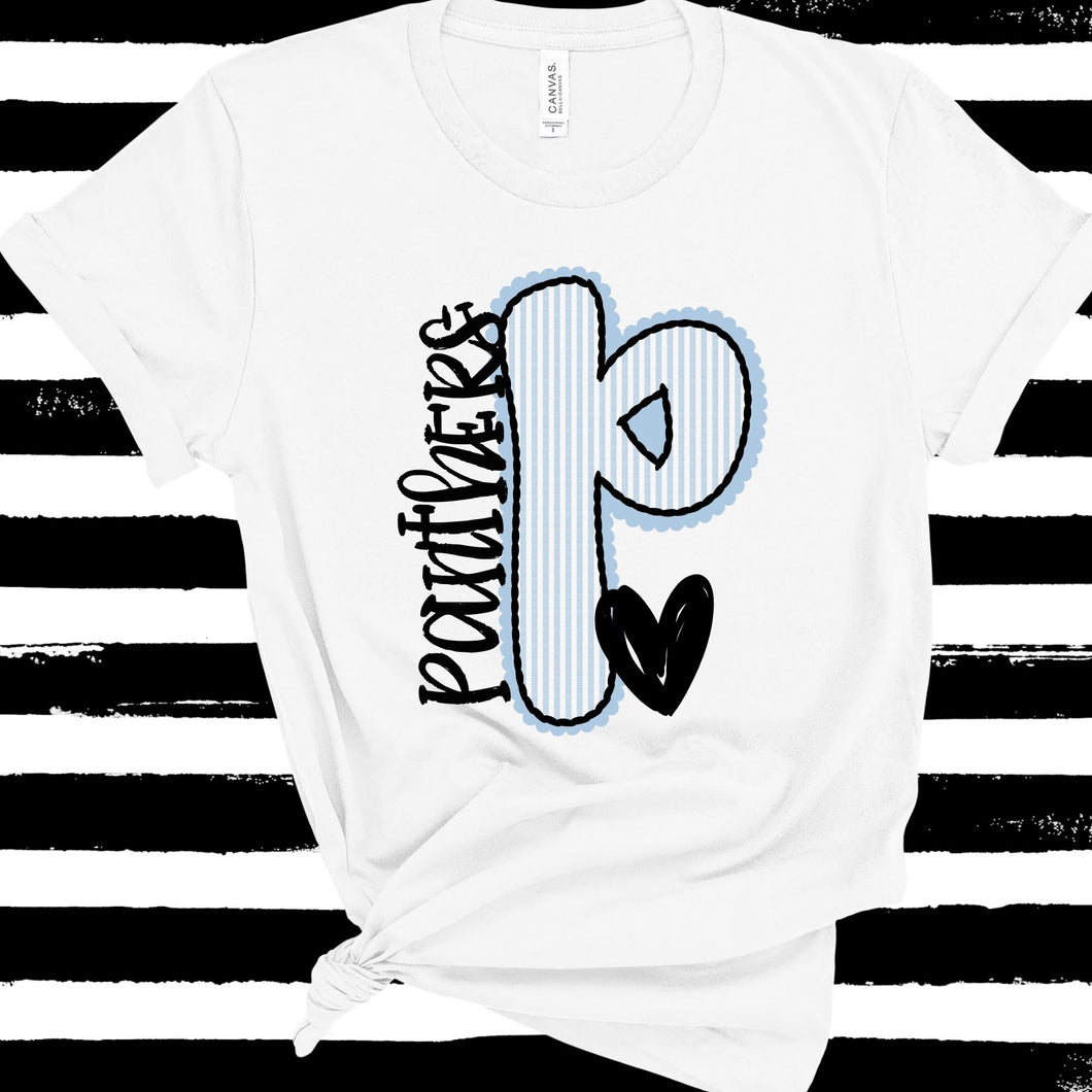 4 panthers on royal 2 medium, 1 large, and 1 3xl.