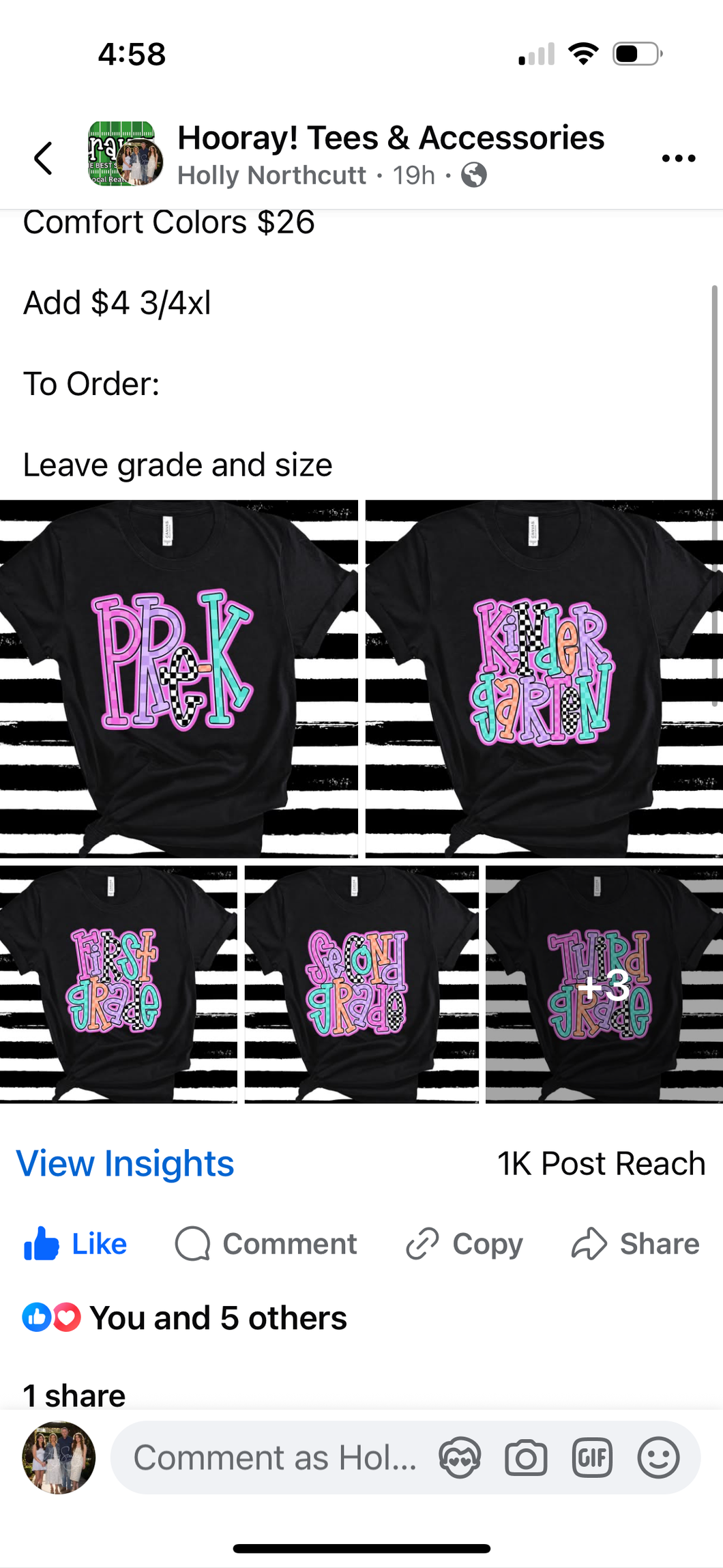 -3rd Grade 
-Comfort Colors large