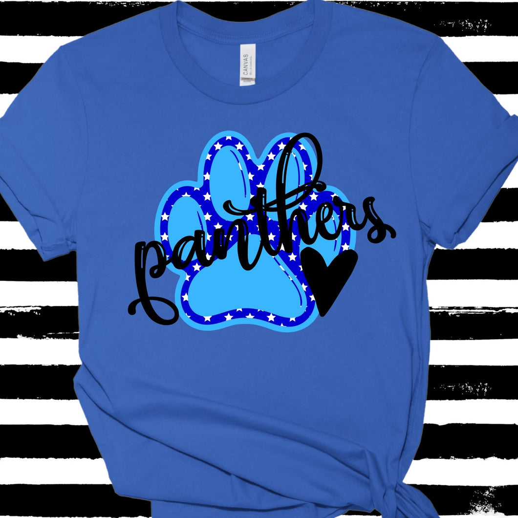 Adult small blue stars panthers