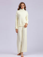 Load image into Gallery viewer, Basic Bae High- Low Turtleneck Long Sleeve Top and Pants Sweater Set
