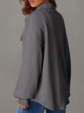 Load image into Gallery viewer, Textured Button Up Long Sleeve Shacket

