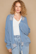 Load image into Gallery viewer, POL Open Front Washed Knit Cardigan with Pockets
