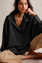 Load image into Gallery viewer, Exposed Seam Side Slit Long Sleeve Sweatshirt
