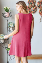 Load image into Gallery viewer, Heimish Full Size V-Neck Ribbed Mini Tank Dress
