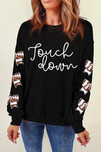 Load image into Gallery viewer, Letter Graphic Bow Long Sleeve Sweatshirt
