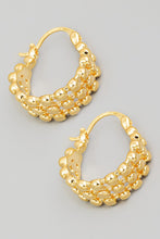 Load image into Gallery viewer, Fame Metallic Bead Pincatch Hoop Earrings
